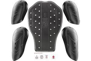 RTX Leathers SAS-TEC German Engineered CE Race Grade Level 2 Motorcycle Armour Biker Full Motorbike Jacket Protection Inserts Set of 5 Inserts