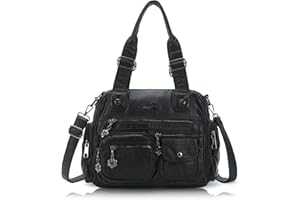 Angel Kiss Große Geldbörsen für Frauen Multi Pocket Hobo Handtasche Damen Tote Satchel Bag Weiches Leder Schultertasche