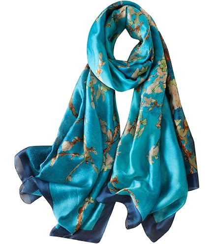 Foulard En Soie Femme KGDUYC 90x180cm - Multifonction : écharpe, Châle, Bandana, Hijab - Léger Et élégant