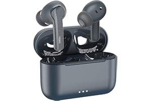 TOZO NC2 Écouteurs Bluetooth sans Fil, 42H Ecoutuers sans Fil 3Mics Réduction du Bruit Active et Ambiant IPX6, Casque Bluetooth sans Fil Contrôle Tactile LED Numérique EQ Personnalisé par App Bleu