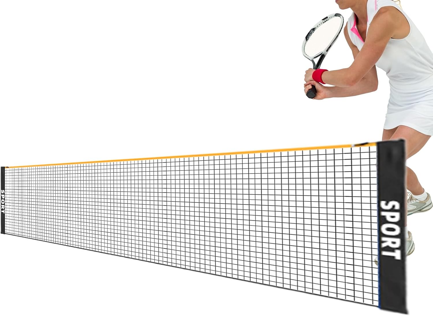 Red de Voleibol Portátil,Equipo Plegable de Fácil Montaje - Red de Bádminton y Pickleball para Jardín,para Niños y Adultos, Playa, Piscina, Interior/Exterior, Entrenamiento, Práctica,