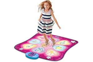 ZIPPY MAT Tanzmatte, Elektronisches Lernspielzeug für Kinder von 3-12 Jahren, Musikalisches Tanzspiel mit LED Lichtern, eingebaute Musik, Geburtstagsspielzeug für Mädchen, Jungen und Familien