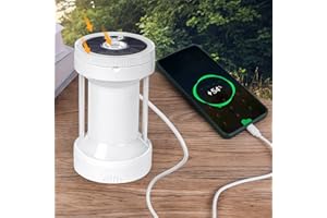 Seutgjie Luz Camping LED Recargable Solar Power Bank 1000 Lumen 4 Modos de Luz Tipo C Magnético con Luz Roja y Linterna