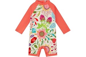 upandfast Maillot de Bain bébé garçon/Fille avec Bouton en Bas Maillot de Bain Une pièce Enfant avec Protection Solaire UPF 50+