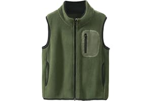 ANIMQUE Bambini Gilet in Pile Collo Alto Senza Maniche Giacca Pile Polare Gilet Tinta Unita Genitore-Bambino Leggero Top Capispalla