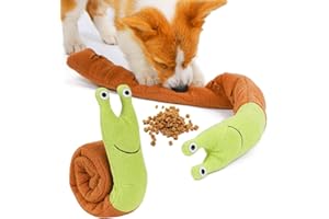 AKOFIC Giocattoli per Cani, Giocattolo per Cani Interattivi Peluche da Masticare per Alleviare Lo Stress Gioco per la Noia, Giocattoli da Fiuto a Forma di Lumaca con Cigolio per la Ricerca di Cibo