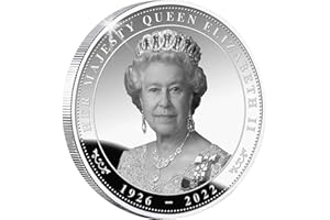 WENMIN Monete Commemorative della regina Elisabetta II in Metallo, Monete Commemorative del Giubileo di Platino della Regina Elisabetta II, Souvenir del re britannico Elisabetta II, Regalo per Collezionisti