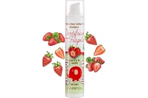 AZETA BIO Dentifricio biologico certificato con xilitolo - Linea Bimbi (baby) - confezione da 50 ml al gusto fragola - rafforza gengive e lo smalto - non contiene fluoro