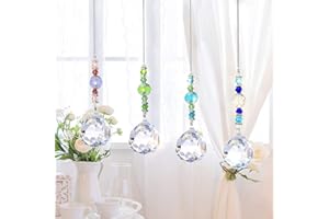 TAIMEIMAO Sole di cristallo,Cristalli di Chakra,Appendi in cristallo,Cristallo arcobaleno,Cristallo Ornamento,Cristalli per finestre da appendere,Prisma di cristallo,Prisma arcobaleno (A)