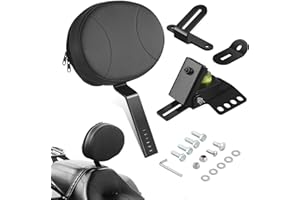 SWESGI Adjustable Driver Backrest for Harley Davidson, Motorcycle Rider Backrest Fit for Touring Street Glide Road King Road Glide Electra Glide 1997-2025, Black