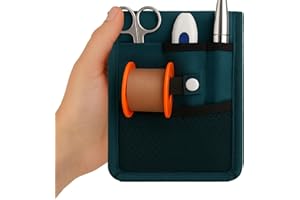 BRAVVOE Organizador Bolsillo Enfermería con Imán | Salvabolsillos Compacto para Enfermeras, TCAE, Veterinarios | Regalo Profesional Salud | Accesorios Uniforme Sanitario 17x12cm