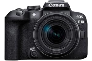 Canon EOS R10 + RF-S 18-150mm IS STM Lens - Compact Mirrorless Digital Camera - 24.2 MP, Dual Pixel CMOS AF II - 4K up to 60p - 23 FPS Continuous Shooting - Face & Eye Detection - Bluetooth, Wi-Fi