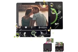 NNOUONN Music Fridge Magnets, New DIY Musical Fridge Magnet Photo Frames for Adults, Strong Acrylic Music Album Fridge Magnet Can Change the Photo and Music Yourself（ No Customized）