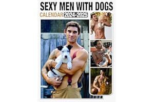 Sexy Men With Dogs Calendar 2024 - 2025: 24-Month Covering Jan 2024 to December 2025 - Great Gift For Organizing & Planning