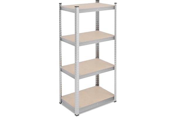 Relaxdays hyllplan för tung last, HxBxD: 138x60x40 cm, 200 kg, stål