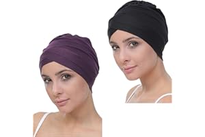 DERESINA HEADWEAR Deresina Modelo W Gorra Delantera de Algodón y Bambú para Pérdida de Cabello, Quimioterapia