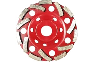 MIUUIPI Twin Speed Diamant Schleiftopf 125mm 22,23mm für Beton Granit, Stein, Naturstein, Mauerwerk, trockener Fliesenkleber, Estrich Winkelschleifer Schleifscheibe