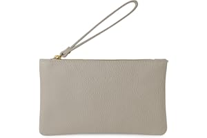 Parubi, Pochette Donna a Mano, In Vera Pelle Morbida, Made in Italy, Modello Aura, Borsetta Piccola Clutch con Laccetto da Polso Per Donna Ragazza Elegante