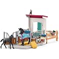 Coffret Schleich Horse Club - Box Pour Cheval Avec Jument Et Poulain Appaloosa - 34 Accessoires Inclus