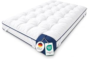 bäddmadrass 180 x 200 cm – bambu-naturfiber madrassstoppare viskos – tvättbar allergivänlig – hygieniskt allergivänlig – temperaturreglerande – finns i olika storlekar