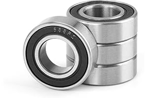 JESUSTREE 4 Pièces 688-2RS Roulement à Billes à Double Étanchéité 8x16x5mm, sans frottement, Acier au Chrome et Pré-lubrifiés, pour Skateboard, Scooter Miniature, Planches de Skate, patins à roulettes