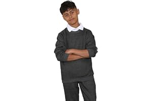 KHIM Terry Cotton Sweatshirt Lightweight Unisex Knitted Sweater Jumber Full Sleeve Kids Boys Girls Children Top Crew Neck Outdoor Activewear