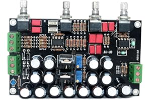 DollaTek HIFI Amplificador de Audio OPA2604 + AD827 OPAMP 5532 LM337 LM317 Preamplificador Preamplificador Volume Tone Control Board