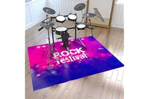 ZXHH Tappeto per Batteria Tappeti Rettangolari Antiscivolo Tappeto A Tamburo Insonorizzato per Batteria Elettronica Grancassa Rullante E Altri Componenti del Set di Tappetini Tappeto Batteria