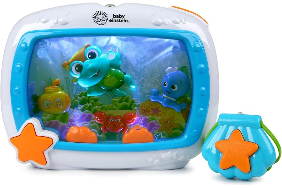 Baby Einstein Sea Dreams Soother, Crib Toy with Remote, Baby Sleep Aid, Calming Lights & Melodies, Newborn and Up