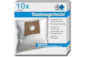 A&H HAUSHALTSWAREN 10 bolsas de aspiradora universales para aspiradora compatibles con Swirl Y 05 'Y 93 'Y 101 'Y 201'Y05'Y93 'Y101 'Y201 'MENALUX 4000
