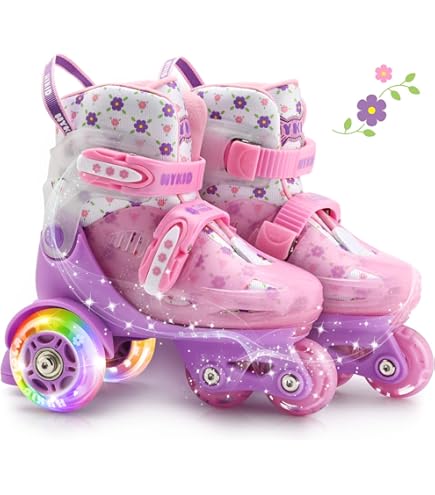 Homewell Roller Enfant Filles Garçons 5 à 9 Ans, Patins à Roulettes