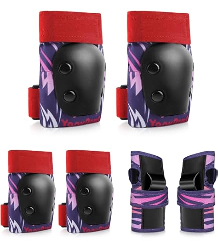 Kit Protezione Bambini LANOVAGEAR - 6 Pezzi Con Ginocchiere, Gomitiere E Polsini Per Sport