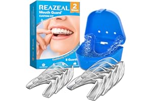 Mouth Guard for Grinding Teeth and Clenching Anti Grinding Teeth Custom Moldable Dental Night Guard Dental Night Guards to Prevent Bruxism - 8 Pack