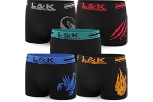 L&K 1209 Retroboxershorts för män i mikrofiber och med 10 olika modeller, 10-pack