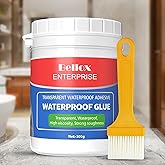 300gm Transparent Waterproof Glue with Brush, Silicone Glue for Roof Water Leakage Crack Seal Agent Indoor & Outdoor, Waterpr