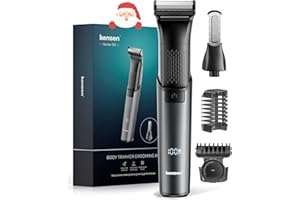 Manscape 2-in-1 Body Hair Trimmer & Beard Trimmer for Men, Kensen Electric Pubic Groin Shaver & Razor, Cordless Waterproof Male Grooming Kit for Limbs & TrunkIn & Timate & Facial Hair, 50 Times Usage