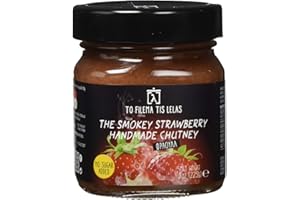 ‎TO FILEMA TIS LELAS To Filema Tis Lelas Handgemachtes Erdbeer Chutney – The Smokey Strawberry, 2er Pack x 225 g (450 g) – Fruchtig-rauchig, 100 % natürlich, ohne Konservierungsstoffe, vegan, griechische Feinkost