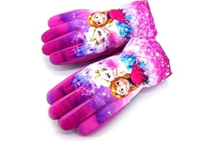 Guanti da Sci per Bambini ZONSTORE-Guanti da Ciclismo Guanti Caldi Impermeabili e Antivento per Bambini 5-10 Anni Arrampicata in Biciclett