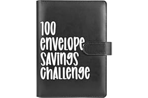 UNIGUARDIAN 100 Tage Umschläge Geld Sparen Herausforderung Geld Sparen Brieftasche Spar-Herausforderung Buch mit Umschlägen Budget Binder Budget Planner Buch für Budgetierung und Geld sparen (B)