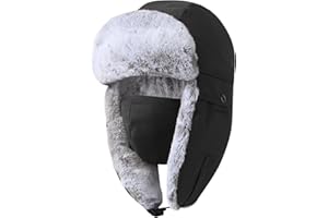 GADIEMKENSD Winter Ushanka Trapper Hats with Ear Flap Chin Strap Unisex