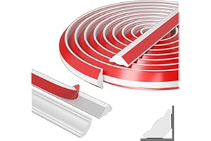 Flexibel Deckenleisten Selbstklebend Dreieck Zierleiste - für Wand, Fliesen und Schrankkanten - Einfach Anzubringen (5M,12mm,Weiß)