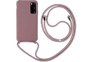 MEVIS - Carcasa Compatible con Samsung Galaxy S20 Plus, Collar para Estuche de Celular, Fina, antigolpes, Ajustable, Color Lotus