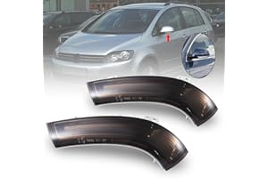 TULA MOTOREN Blinker Satz kompatibel mit VW GTI, Golf 5/6 Wagon/Plus, Sharan, Eos, Jetta 3, Passat; SEAT Alhambra; SKODA Superb mit E-Markierung, 1 Paar Schwarz Re/Li, Spiegel Blinker Seitenblinker Blinkleuchte
