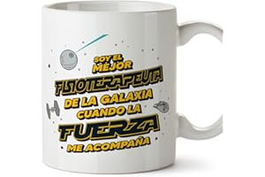 MUGFFINS Tazas para FISIOTERAPEUTA hombre - En Español - Mejor de la Galaxia Cuando Fuerza me Acompaña - 11 oz / 330 ml - Regalo original y divertido