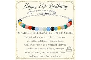JONAKO Natural Stone Bracelet 13th 16th 18th 21st Birthday Bracelet Gifts for Girls
