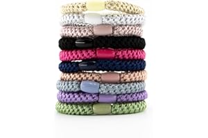 ‎YERIA Yeria 10pcs Kknekki Haargummi Original,Mehrfarbige Geflochtene Haargummis für Damen,Hochwertiges Elastisches Haarbänder,Mode Haargummis für Frauen,Mädchen und Kinder
