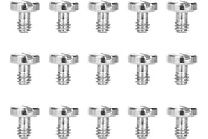 SHEEPPING 15 piezas 1/4 pulgadas tornillos cámara tornillo para trípode monopod placa de liberación rápida tornillo de fijación (sin anillo)