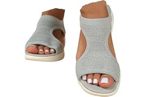 HEONSATI Wide Fit Orthopedic Sandals for Women Uk with Arch Support Summer Ladies Wedge Sandals Walking Platform Casual Beach Shoes Comfy Washable Slingback Slide Sport Open Toe Memory Foam