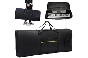 WSNDM Funda Piano 88 Teclas Cubierta, Tela Oxford Impermeable 420d，para Proteger Las Teclas del Teclado De Piano Electrónico, Bolso con Dos Asas Fuertes y Cómodas,Negro