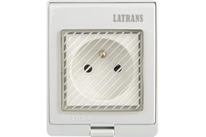 LATRANS natynkowe, francuskie standardowe gniazda wtykowe i przełącznik zmienny z 1 lub 2-krotnym IP55 (1-drożne gniazdko i przełącznik wymienny) (pojedyncze gniazdko francuskie)